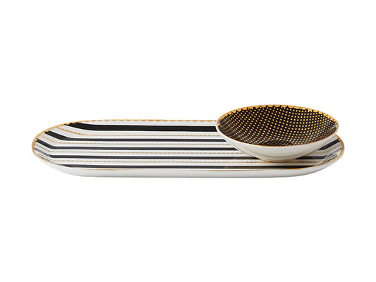 M&W Regency Platter and Dish- Black