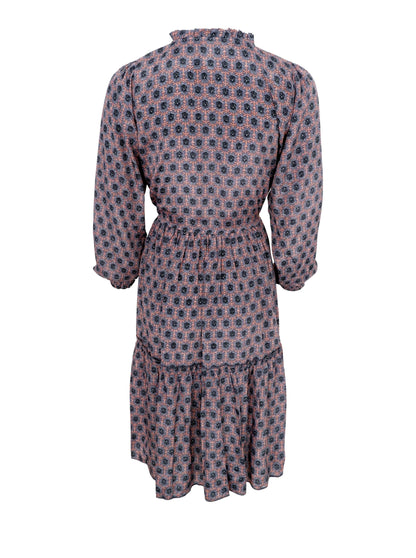 Black Colour - Rose Boho Short Dress