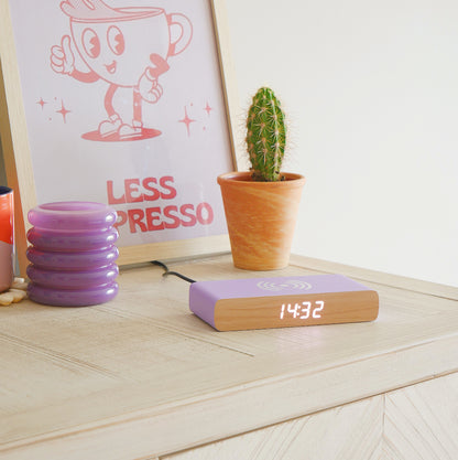 Rise Alarm Clock/Charger in Purple