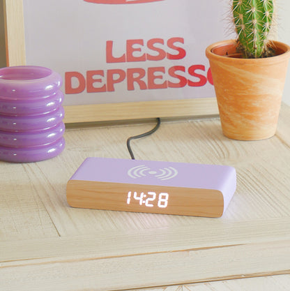 Rise Alarm Clock/Charger in Purple