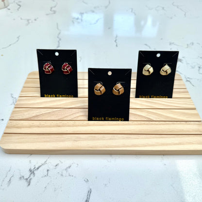 Black Flamingo - Knotty Studs - Camel Brown