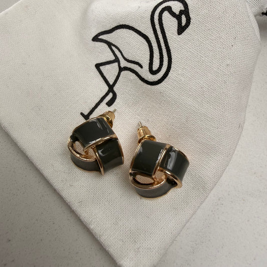 Black Flamingo - Knotty Studs - Dark Grey