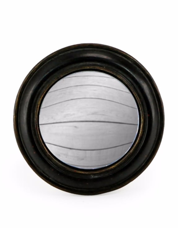 Antique Black Framed Convex Mirrors in Various Sizes-black flamingo store