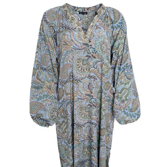 Black Colour Luna Nelly Dress - Blue Garden