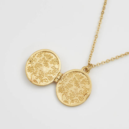 Fable England - Blue Tit Locket Necklace - Gold