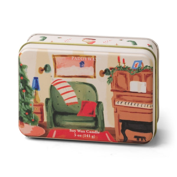 Christmas Tin 5oz/141g Piano - Pomegranate Spruce