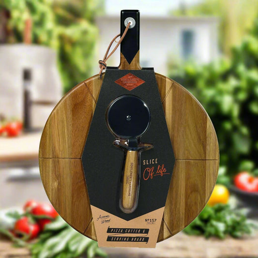 Pizza Cutter & Serving Board