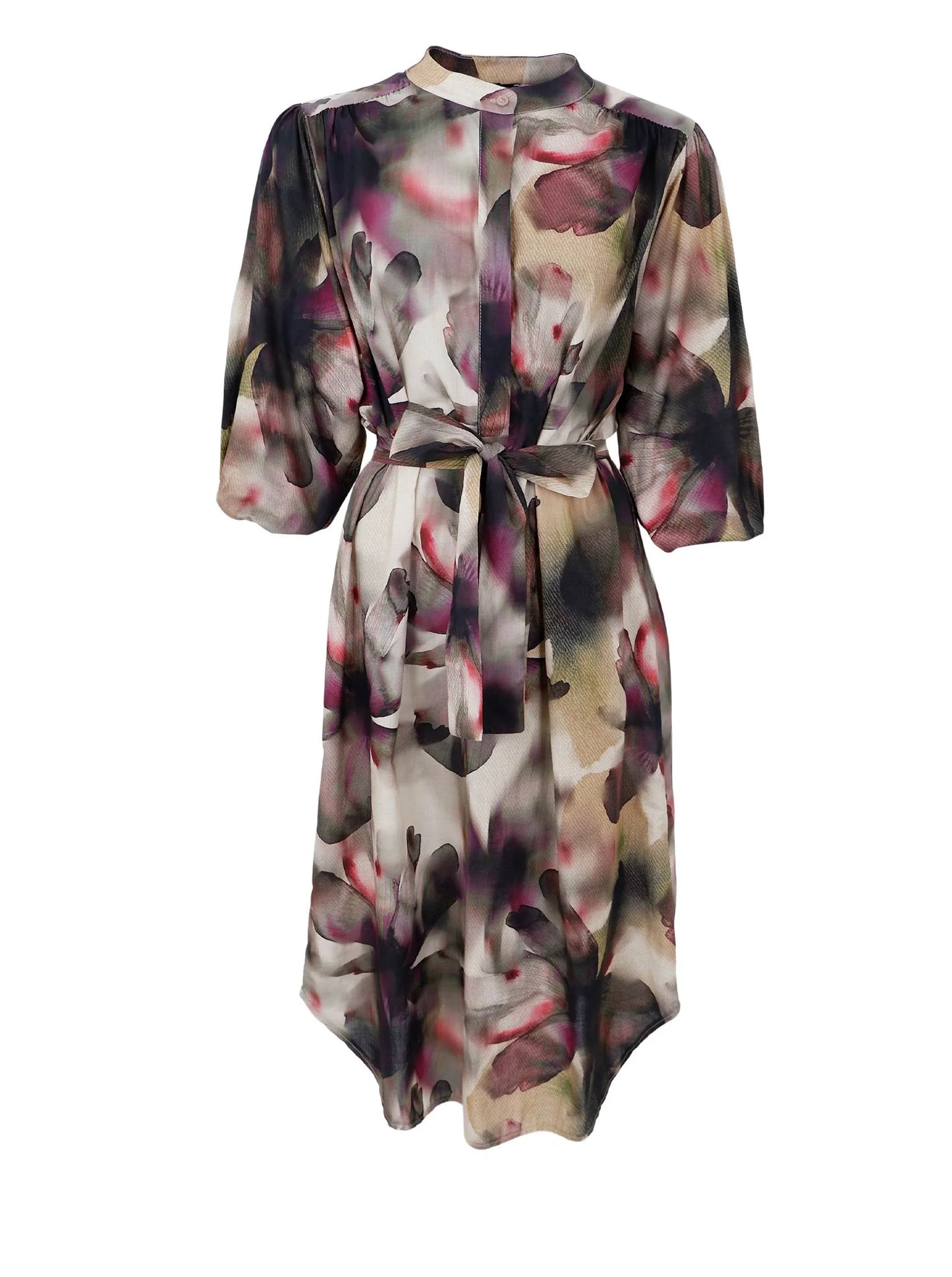 Black Colour Filora Dress - Plum Flower