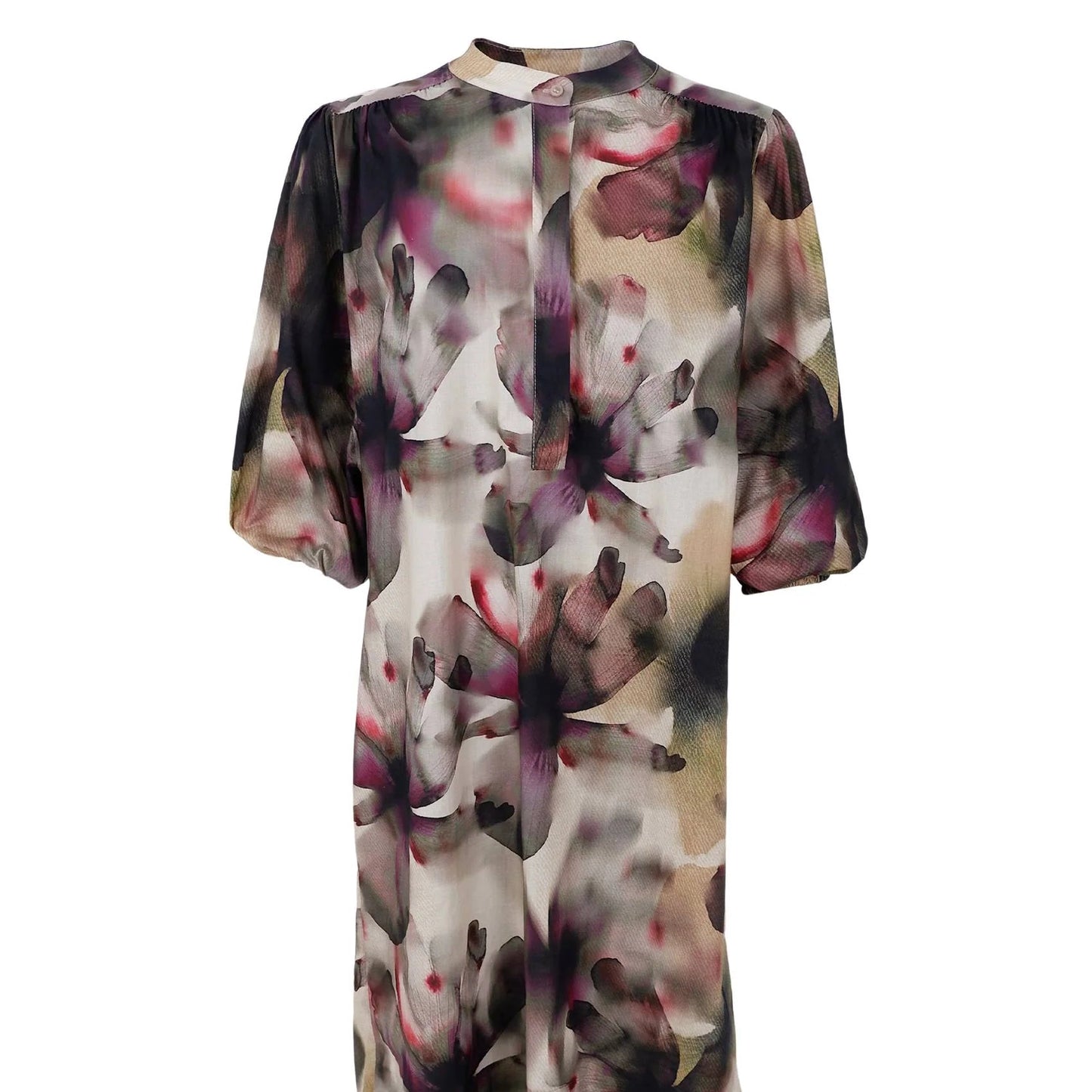 Black Colour Filora Dress - Plum Flower