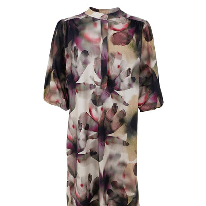 Black Colour Filora Dress - Plum Flower