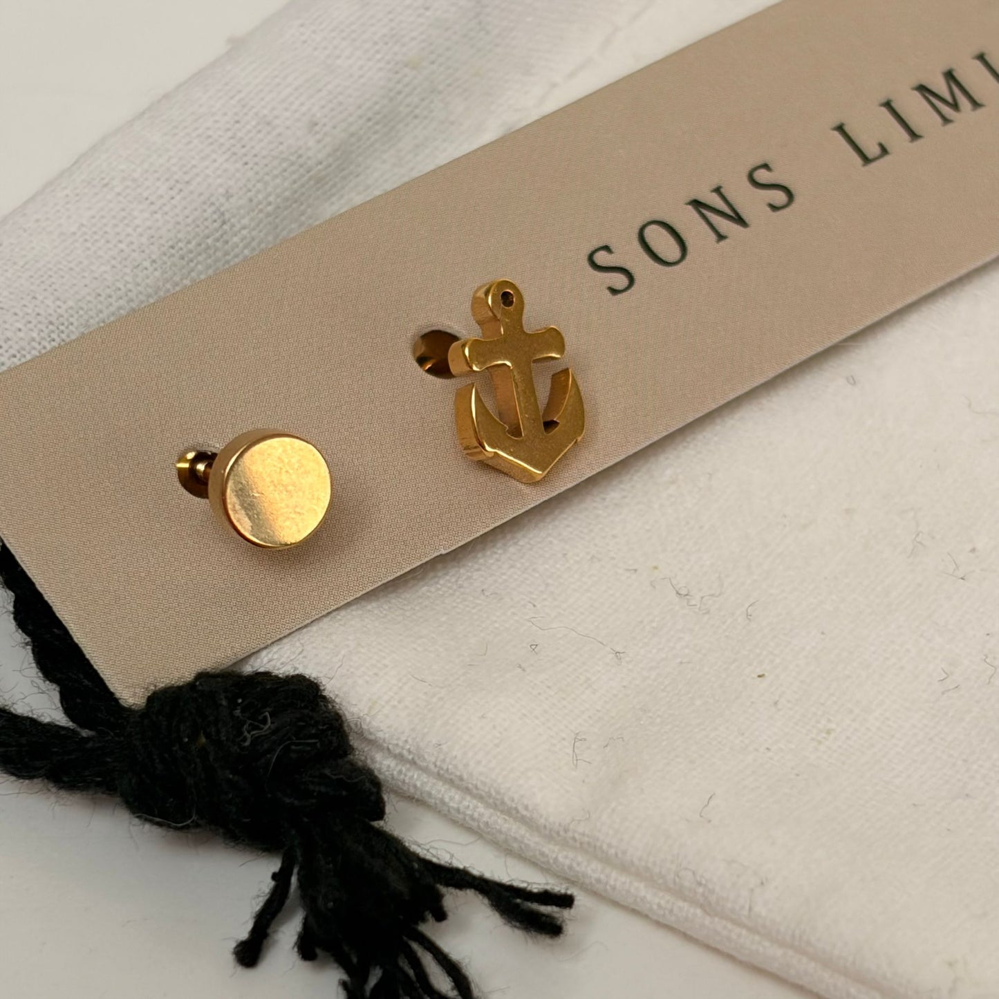 Sons Gifting Ltd - Anchor Stud Earrings Pair
