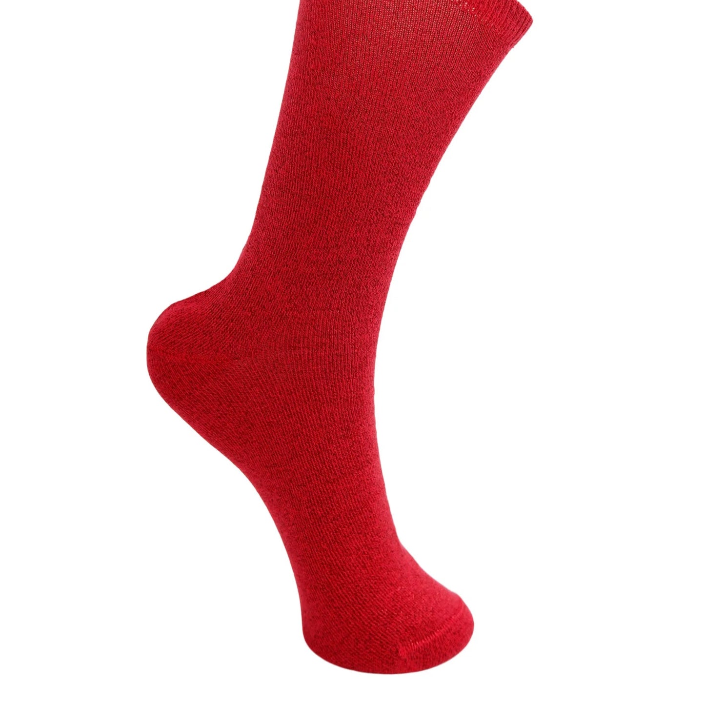 Red sock on a white background
