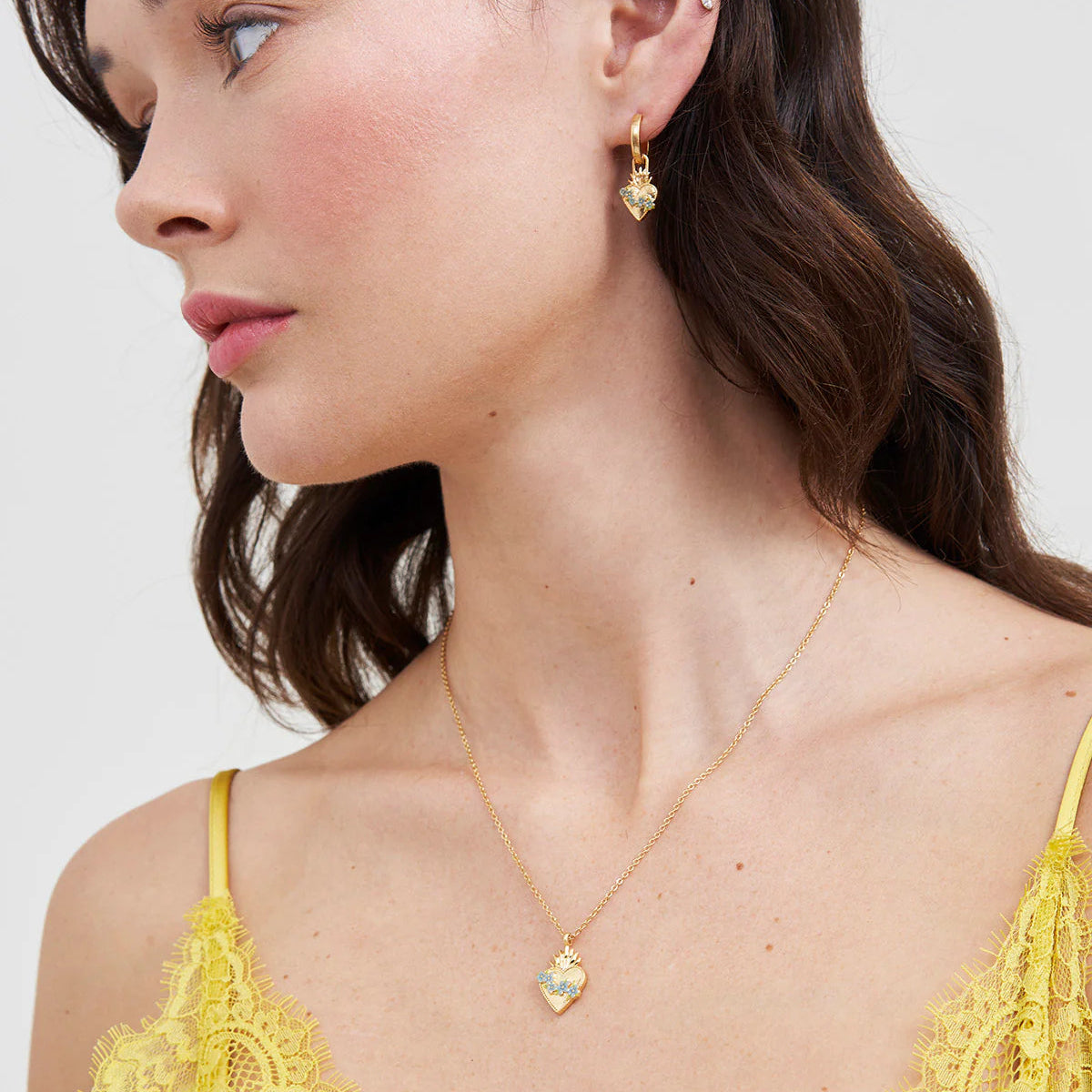 Fable England - Gold Sacred Heart Necklace