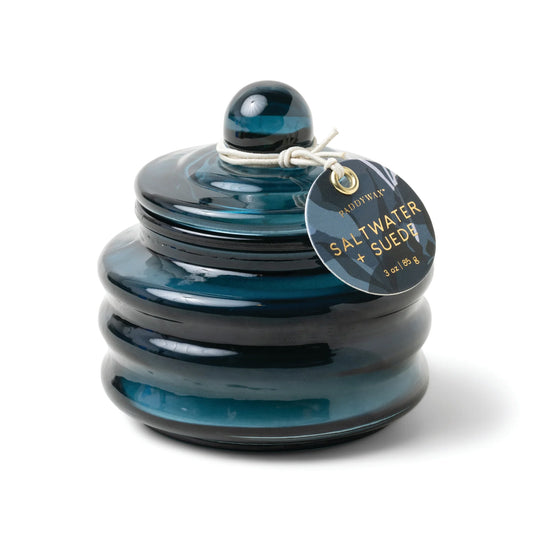 Paddywax - Beam 85g Glass Candle - Navy - Saltwater & Suede