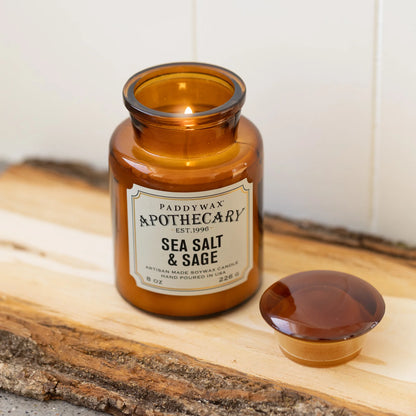 Paddywax - Apothecary 226g Glass Jar Candle - Sea Salt & Sage