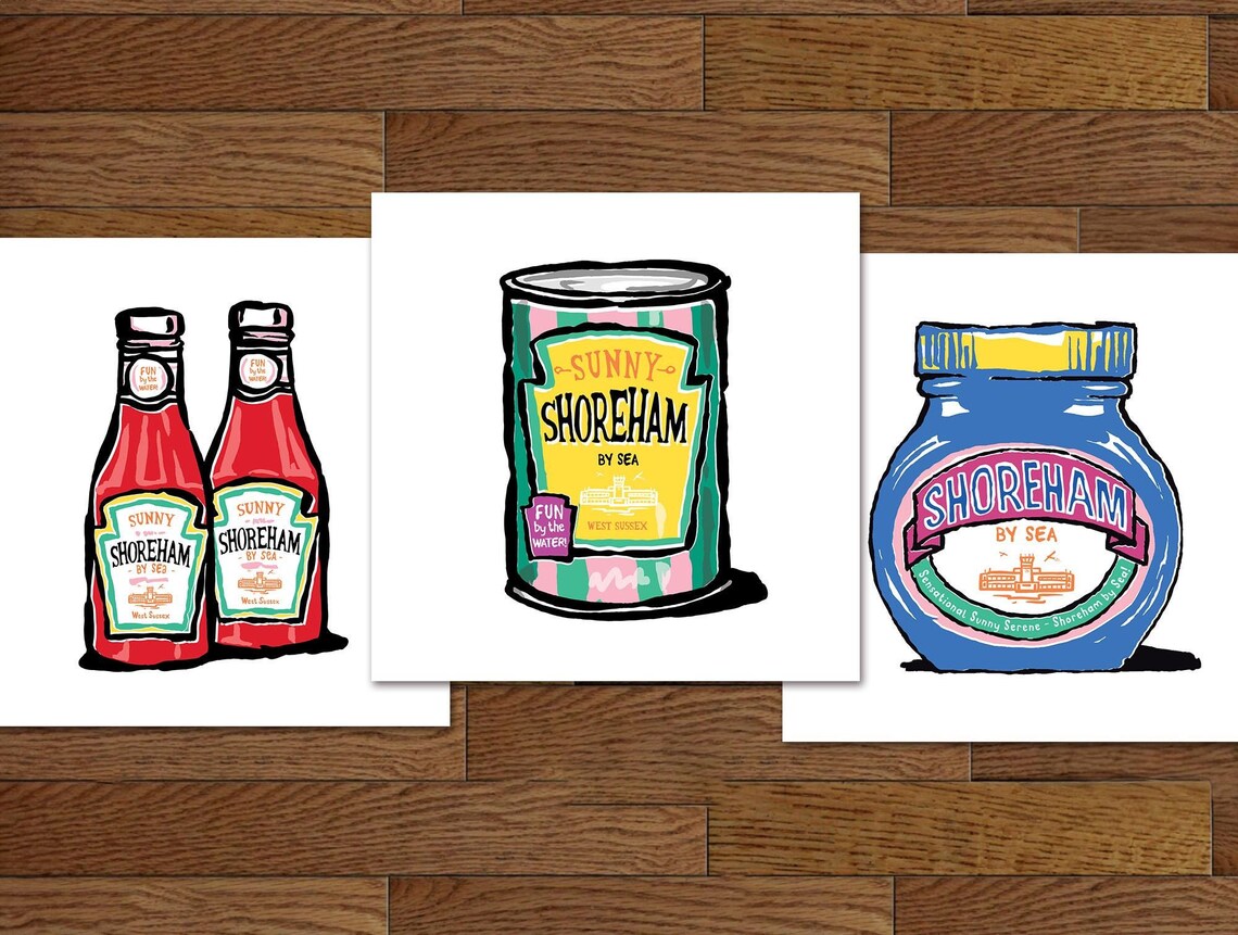 Three Shoreham Foody Prints 