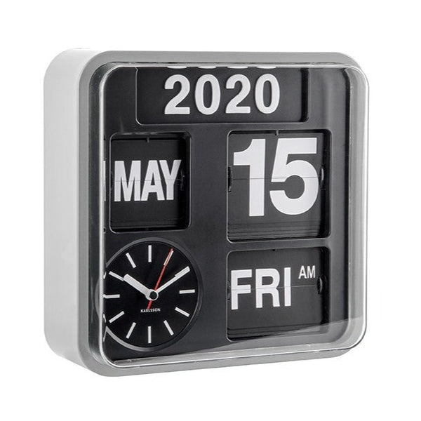 EX DISPLAY - Karlsson Mini Flip Clock in silver casing