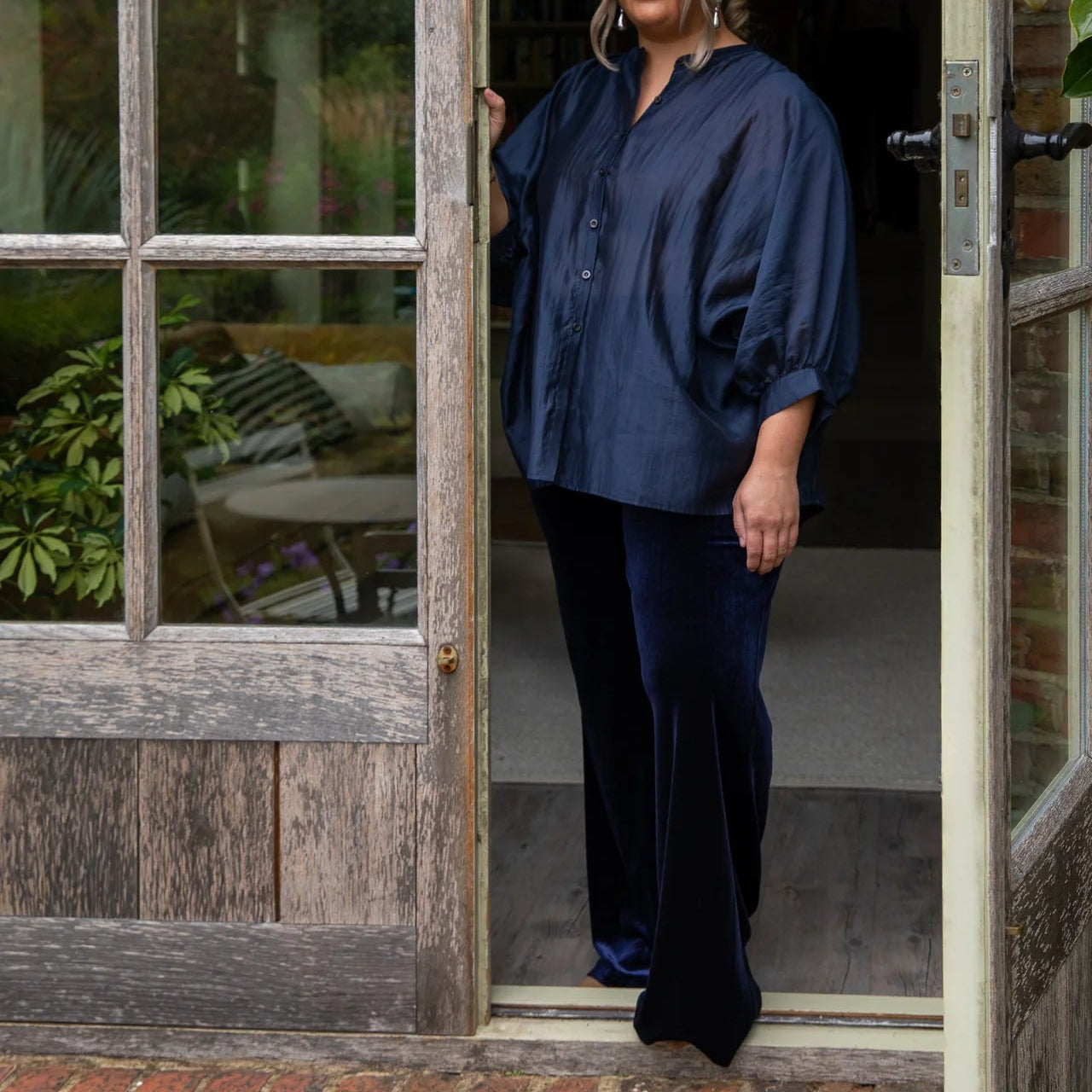 Velvet Navy Tabby Pant leisure trousers one size