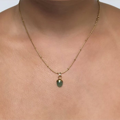 Black Flamingo - Dotty Necklace - Aqua