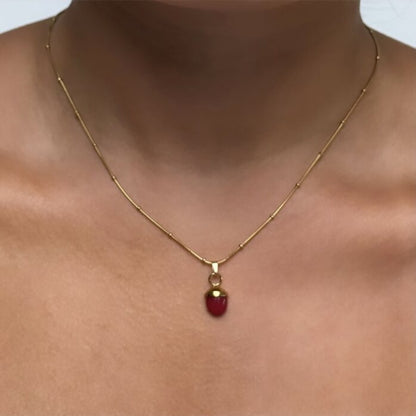 Black Flamingo - Dotty Necklace - Wine