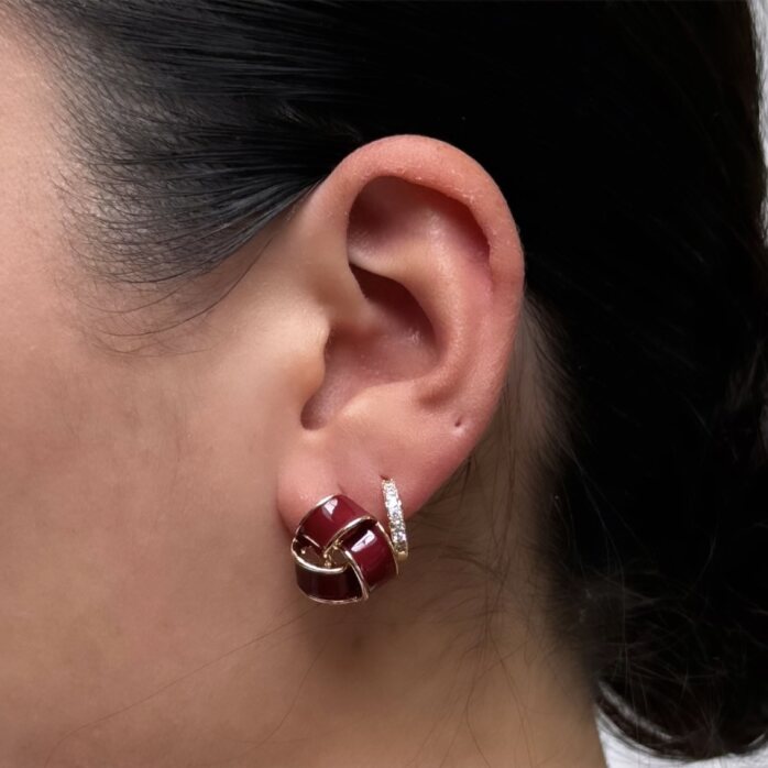 Black Flamingo - Knotty Studs - Wine