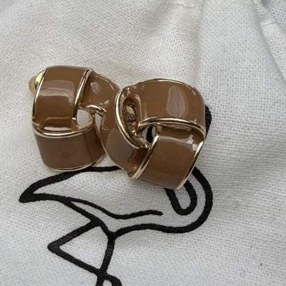 Black Flamingo - Knotty Studs - Camel Brown