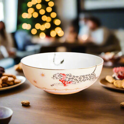 Yvonne Ellen - Christmas Snow Leopard Treat Bowl