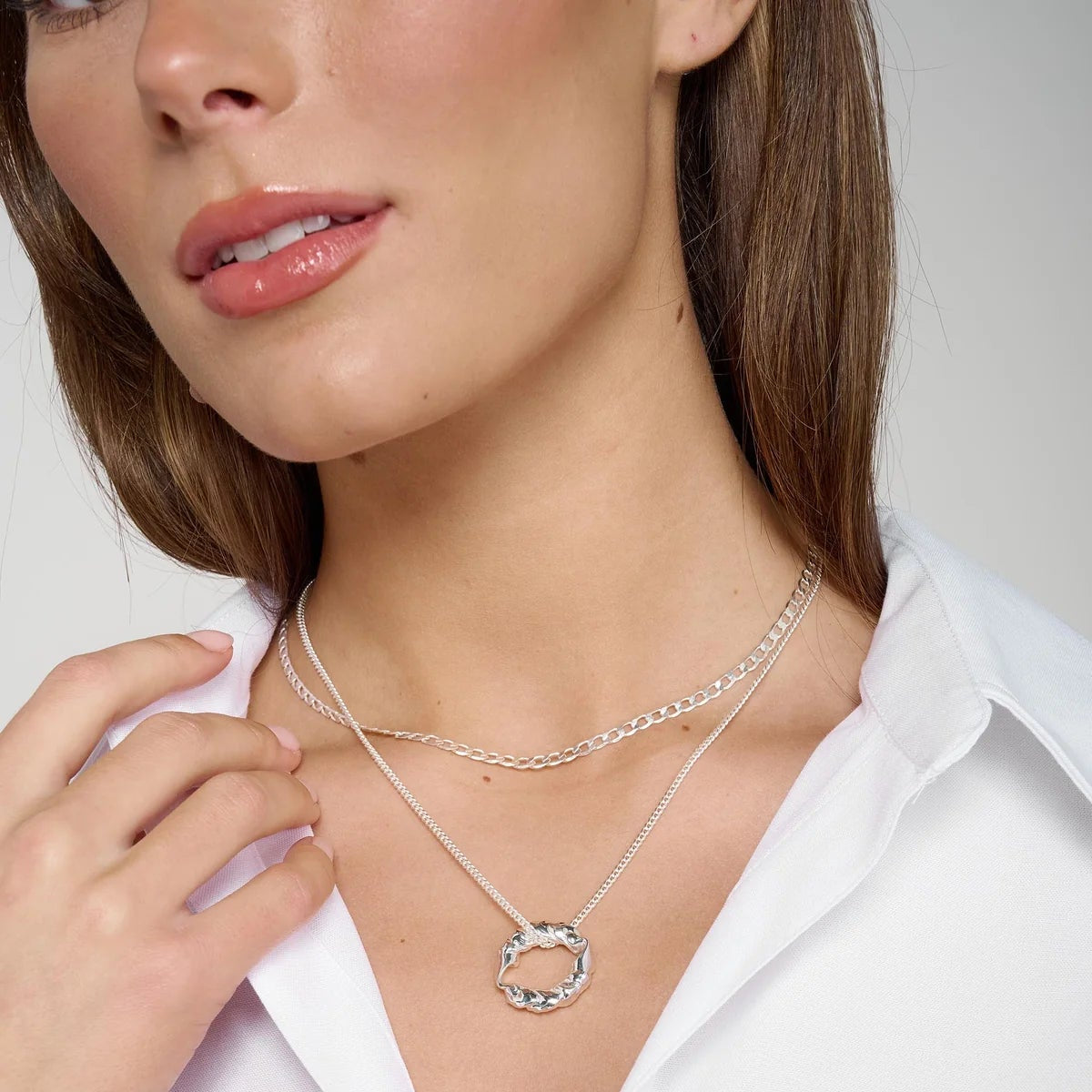 Ember Necklace in Silver - Tutti & Co.