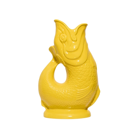 Yellow Original Gluggle Jug pitcher vase: XL (27,5cm high, 1,2 liter)