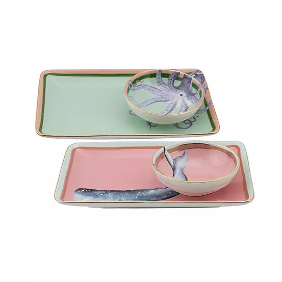 Yvonne Ellen - Under The Sea - Sushi Dip Bowl and Chopsticks Gift Boxed Set