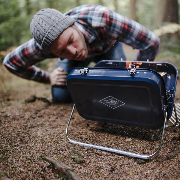 suitcase barbecue set for outdoor mobile use