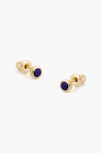 Birthstone Stud Earrings in Gold - Choose your month