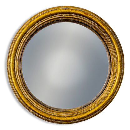 Antique Gold Framed Convex Mirrors-black flamingo store