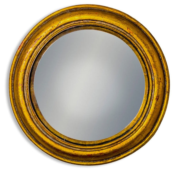 Antique Gold Framed Convex Mirrors in Various Sizes - black flamingo store