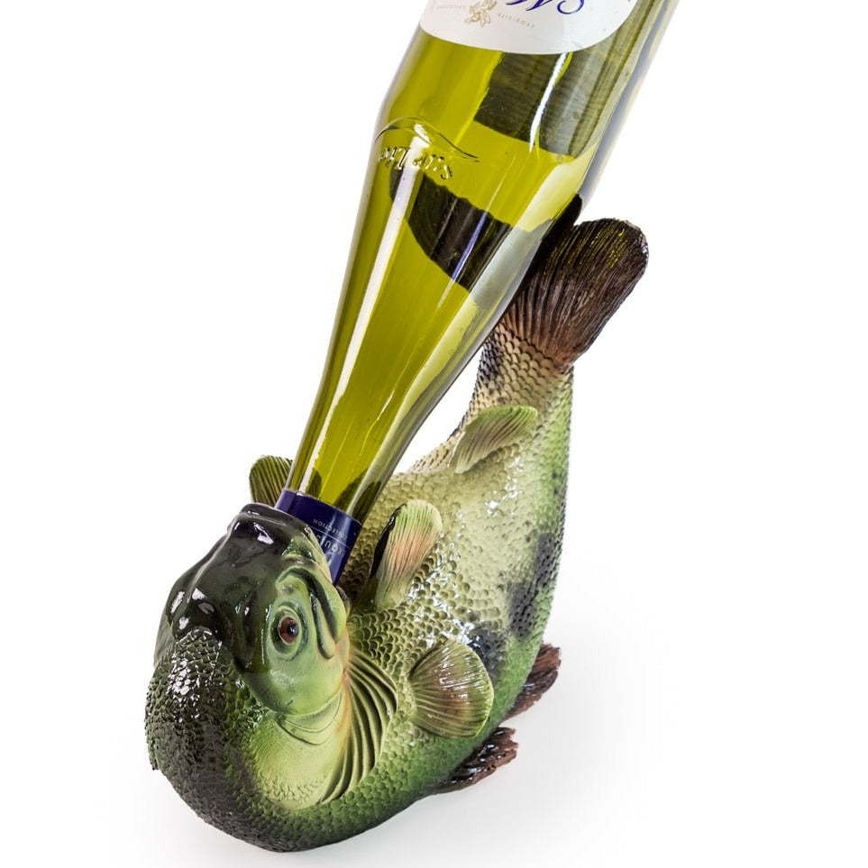 "Drinks Like A Fish" Wine Bottle Holder-black flamingo store