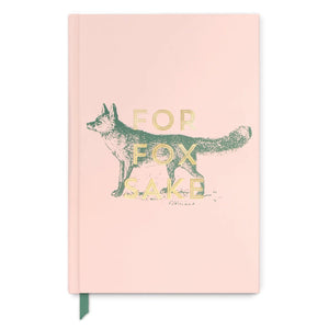 For Fox Sake Hard Cover Notebook - black flamingo store