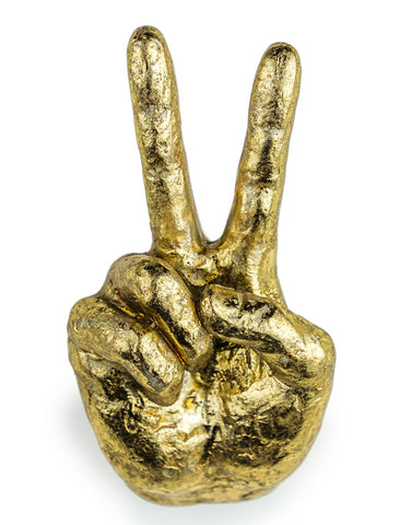Gold "Peace" Wall Hands - black flamingo store