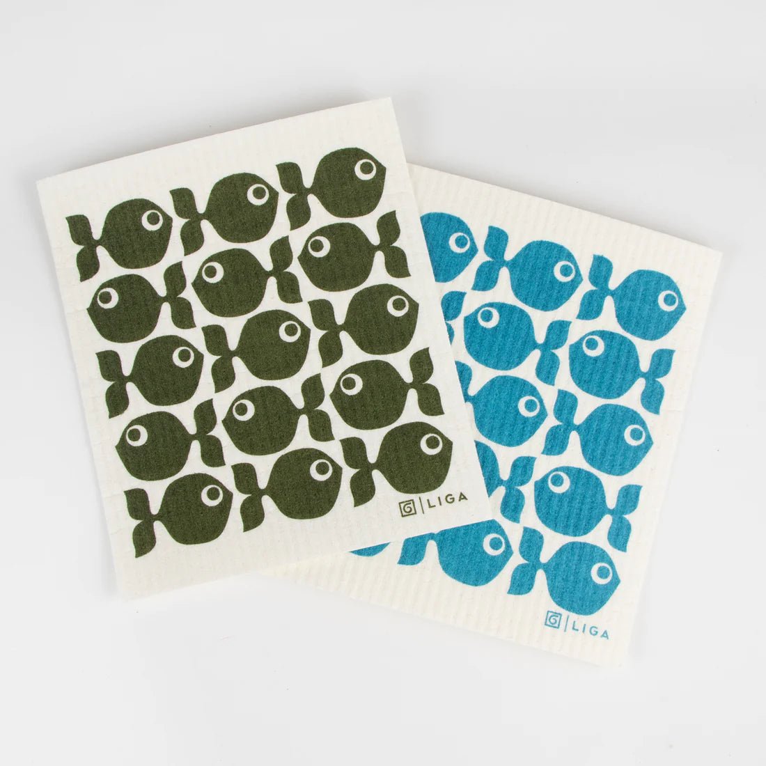 Hornsea Eco Dishcloths - Fish - black flamingo store