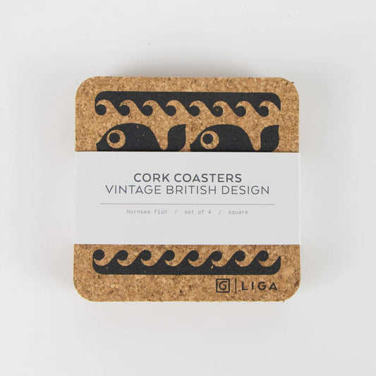 Hornsea Square Coaster Set - Fish - black flamingo store