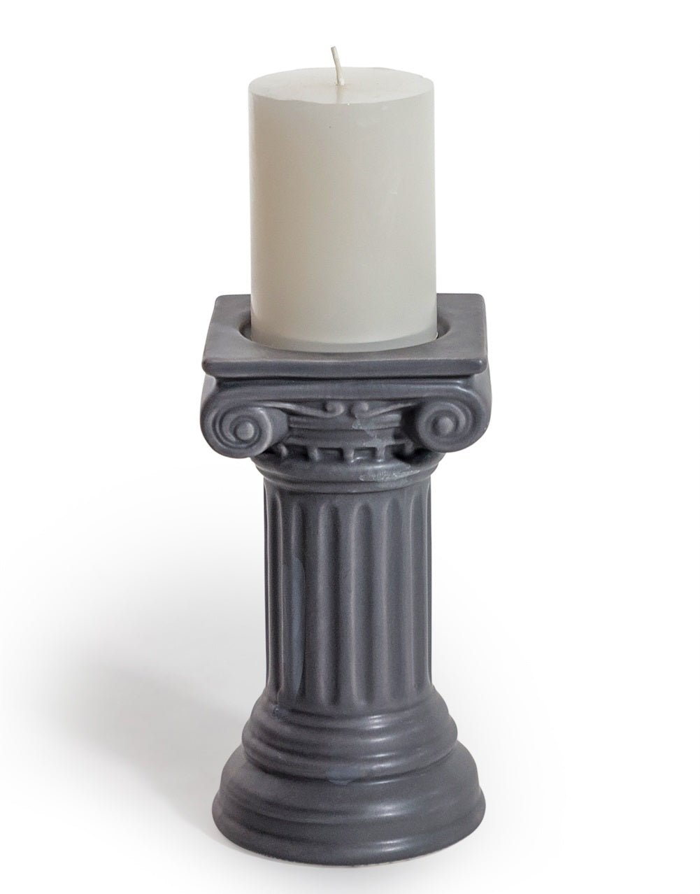 Ionic Column Ceramic Candle Holder - black flamingo store