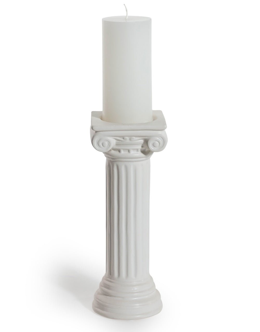 Ionic Column Ceramic Candle Holder - black flamingo store