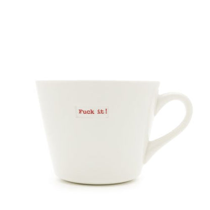 Keith Brymer Jones retro word range "Fuck it!" mug - black flamingo store