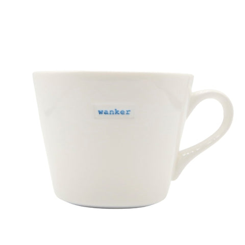 Keith Brymer Jones retro word range "wanker" mug - black flamingo store