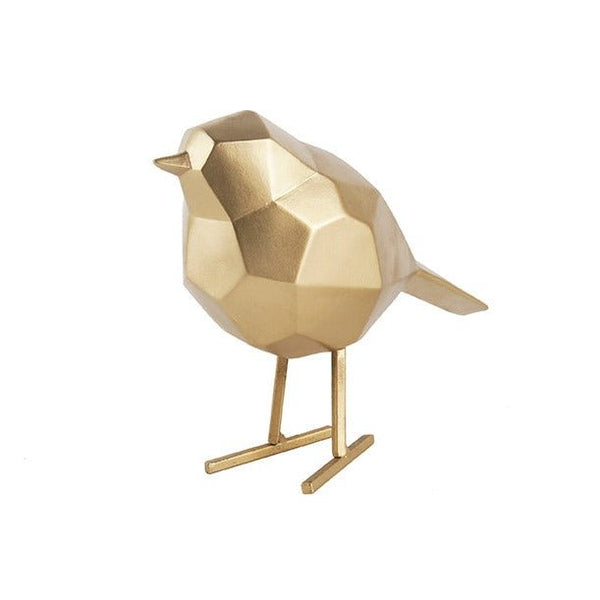 Large or Small Gold Bird Statue - black flamingo store