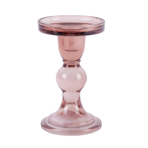Large Pillar Candle Holder in Faded Pink - black flamingo store
