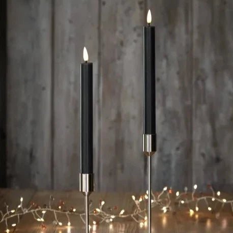 LED Chandelier Candles (Charcoal) box of 2 - black flamingo store