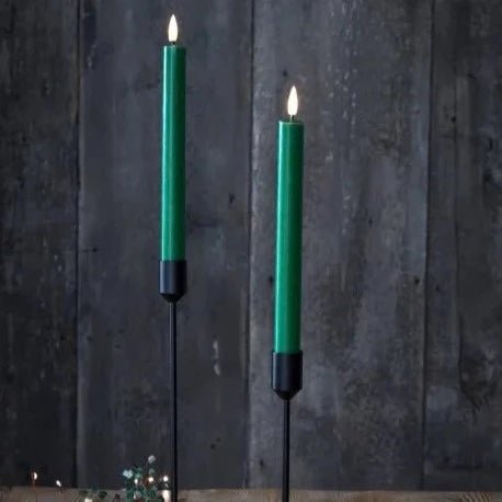LED Chandelier Candles (Green) box of 2 - black flamingo store
