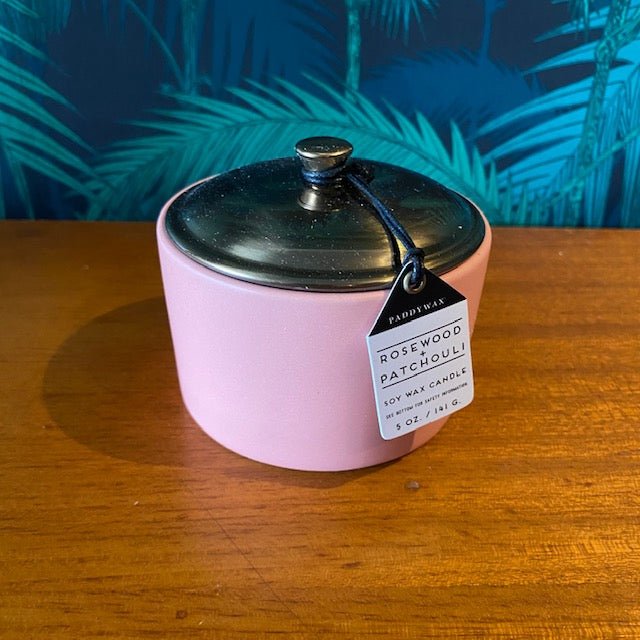 Paddywax Hygge Ceramic candle - Blush - Rosewood + Patchouli (141G) - black flamingo store