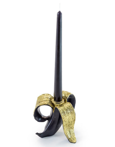 Peeled Glam Banana Candle Holder - black flamingo store