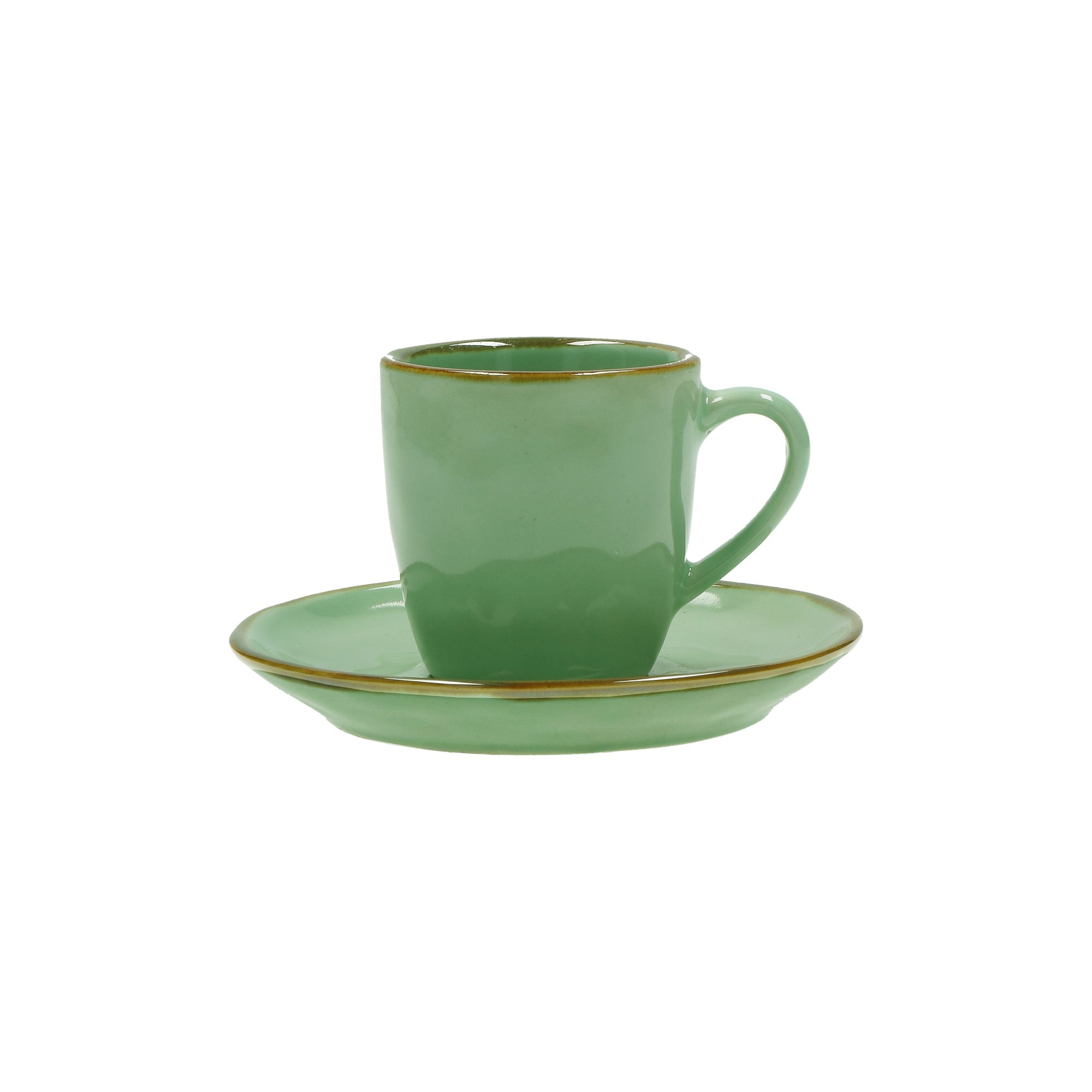 ROSE & TULIPANI CONCERTO (Tiffany Green) Espresso Cup with saucer Cap. 90 cc - black flamingo store